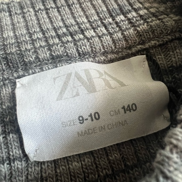 Zara Black and Gray Girl Sweater Dress - Picture 3 of 5